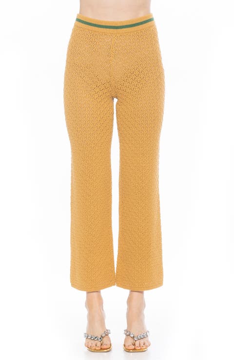 Kora Cropped Open Stitch Knit Pants