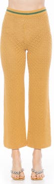 Alexia Admor Kora Cropped Open Stitch Knit Pants