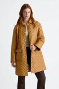 FURNIQ UK Holland Quilted Leather Coat