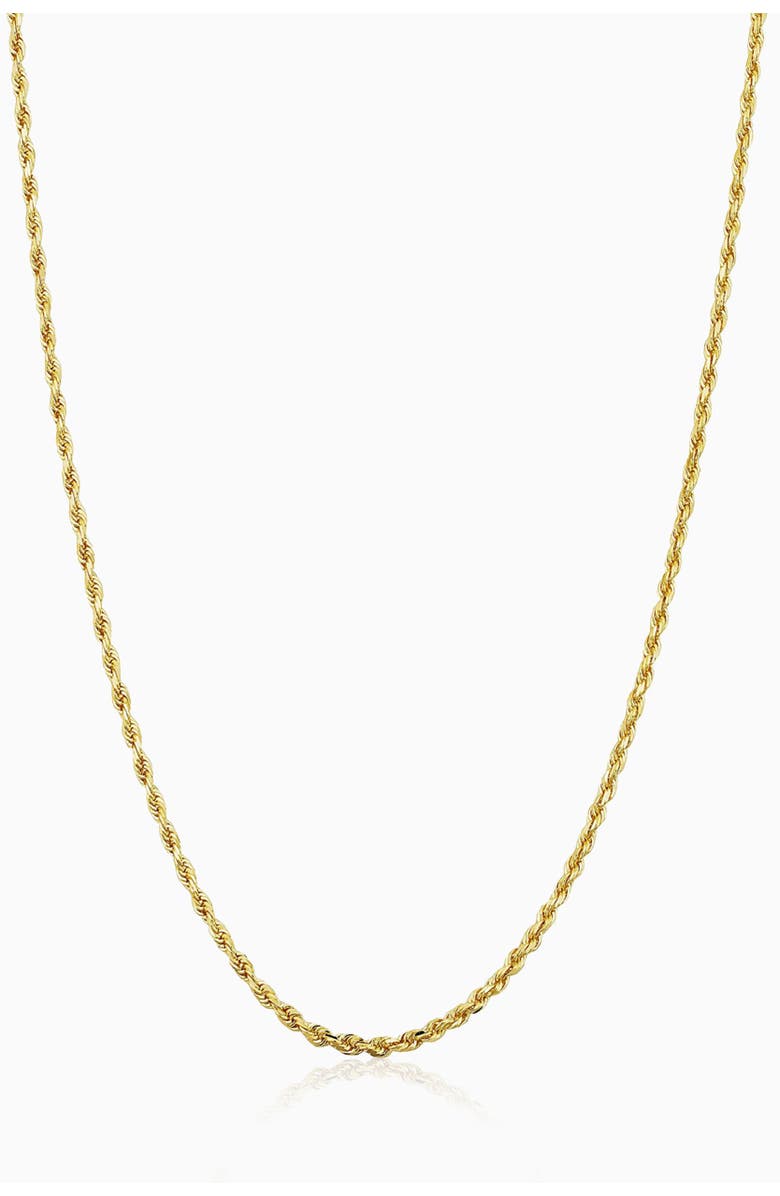 Oradina 14K Gold Roman Rope Chain Necklace, Main, color, Yellow Gold
