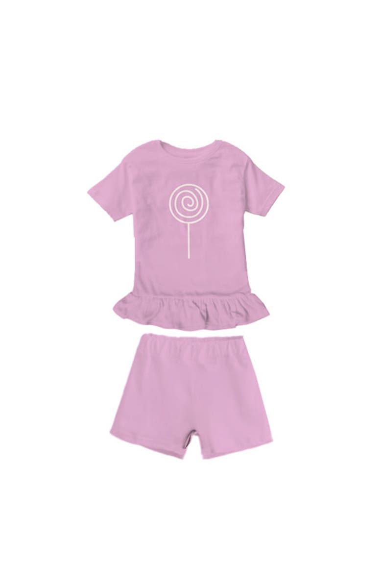 gunamuna Cotton T-Shirt & Short Set - Baby, Main, color, Lolli