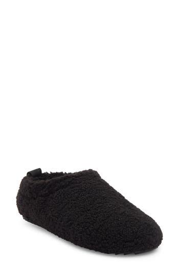 Nordstrom Greer Faux Shearling Clog Slipper In Black