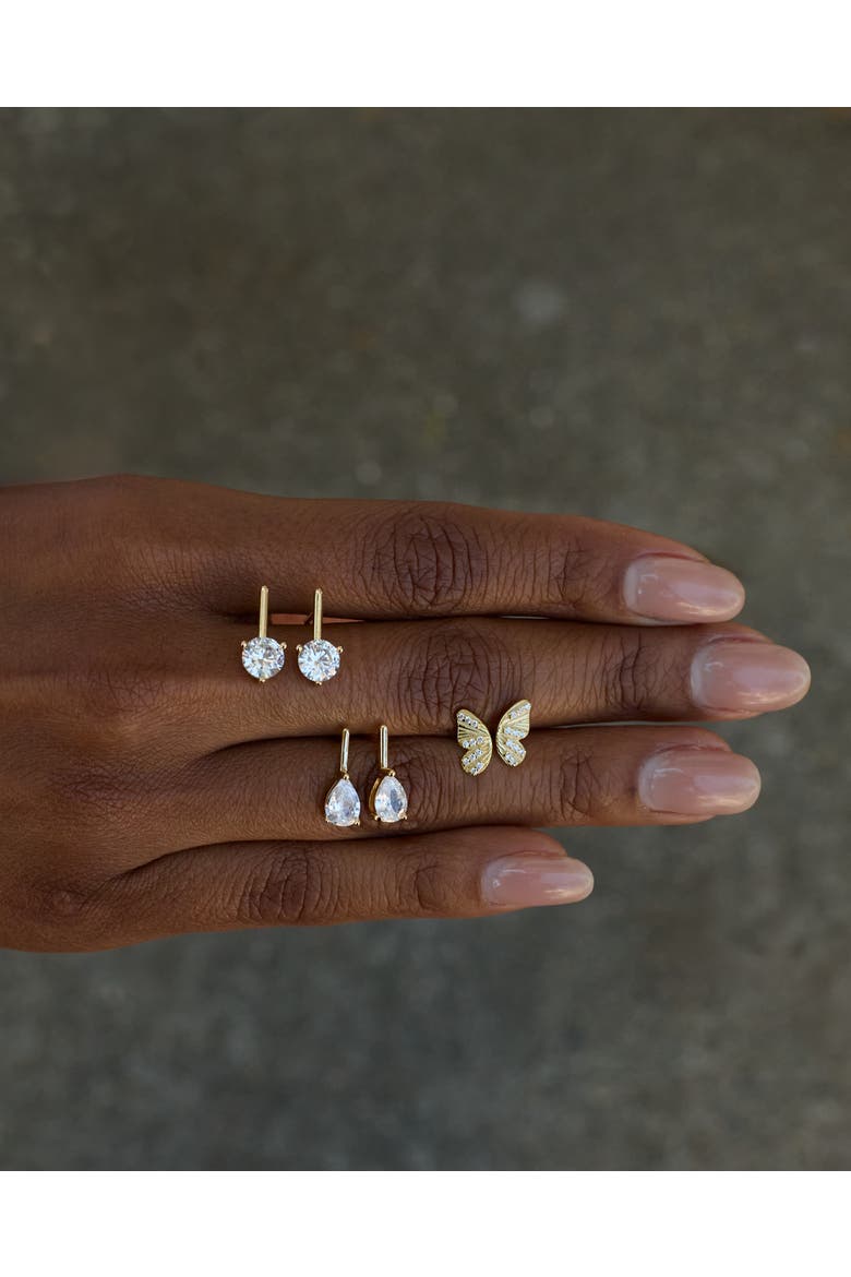 Mariposa Earrings, Alternate, color, Gold