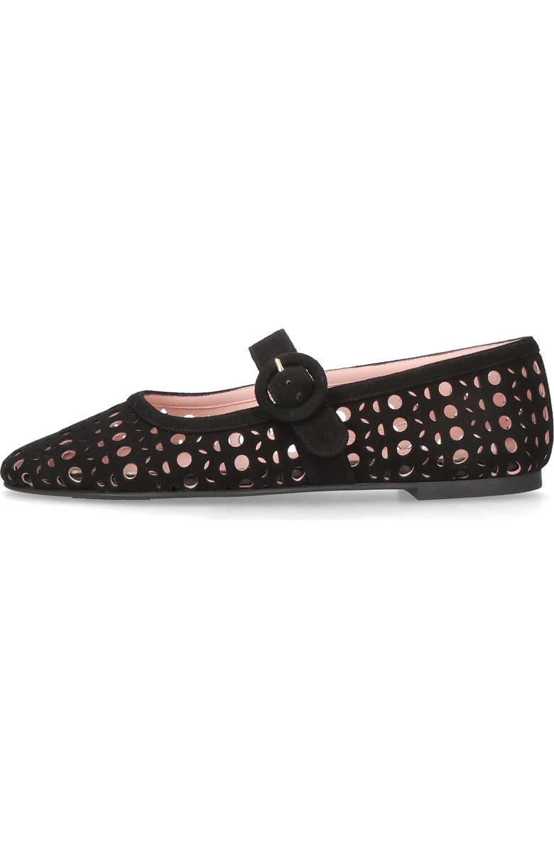 Pretty Ballerinas Suede Die Cut Mary Jane, Alternate, color, Black