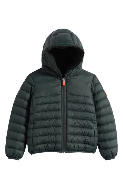 Kids' Leci Quilted Hooded Jacket