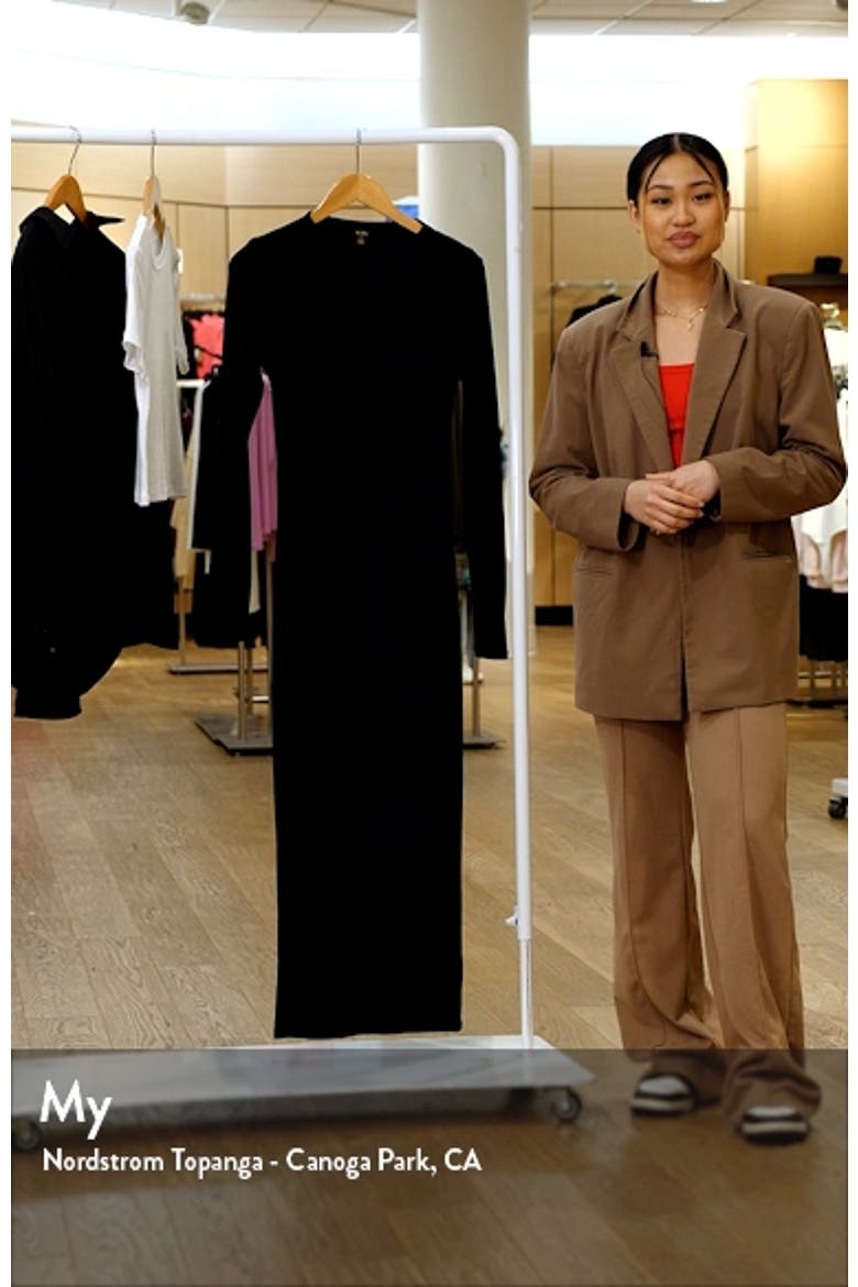 Juniper Funnel Neck Long Sleeve Jersey Maxi Dress video