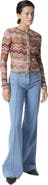 Missoni Flared Denim Trousers With Turn-up Hem And Center Crease