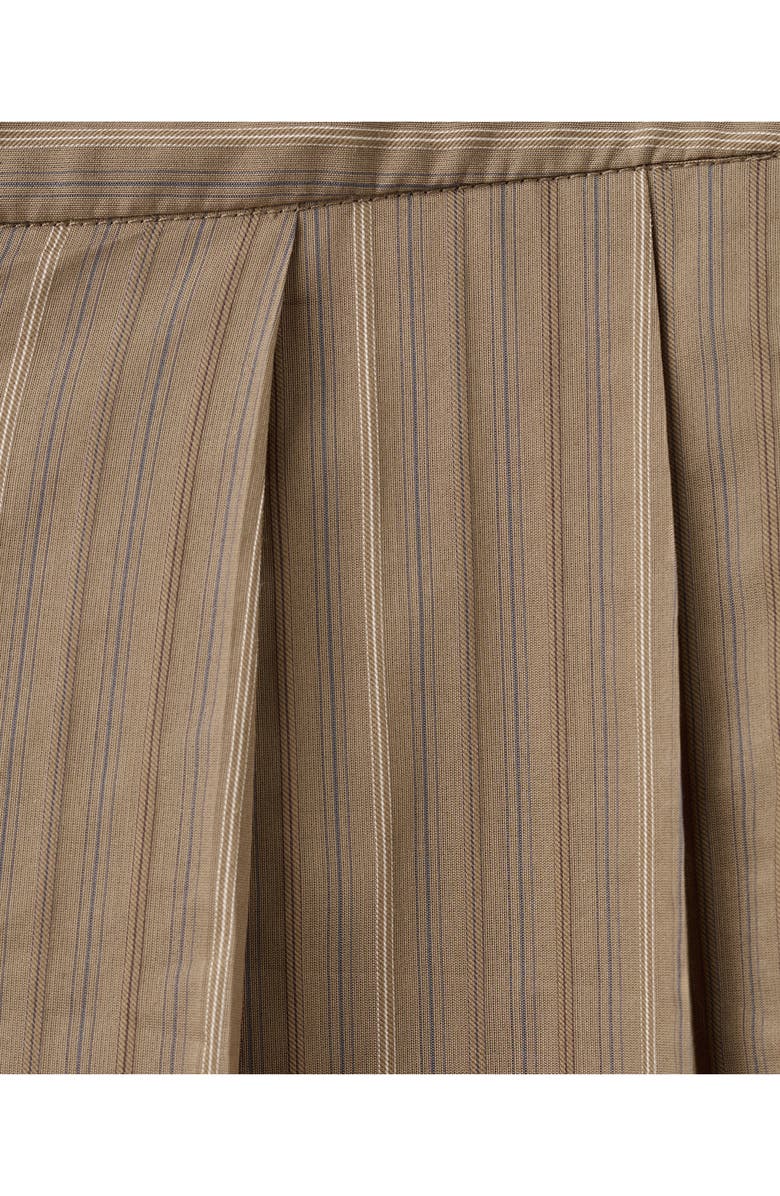 MANGO Stripe Straight Leg Pants, Alternate, color, Brown