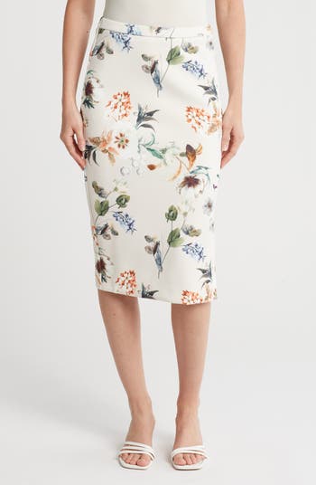 スカート botanical pencil skirt T Tahari Floral Scuba Pencil Skirt | Nordstromrack