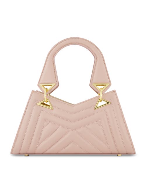 Mac Duggal Angular Quilted Napa Leather Handbag in Rose at Nordstrom