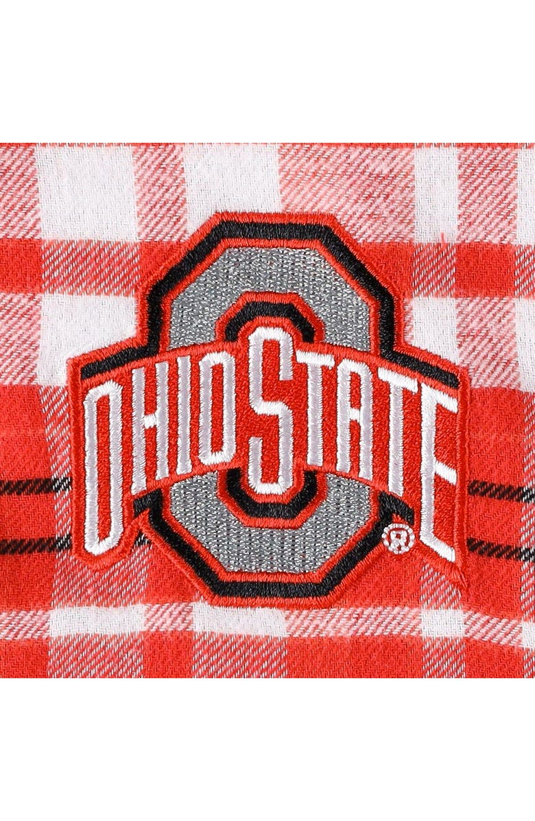 CONCEPTS SPORT Women's Concepts Sport Scarlet Ohio State Buckeyes Mainstay Lightweight Flannel Plaid Pullover Hoodie, Alternate, color,