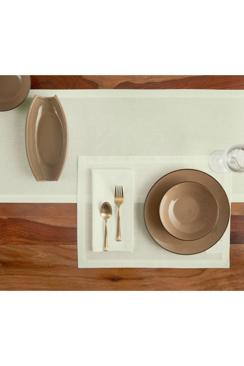 Cotton Linen Plain Placemats Set of 6, 14 x 19" - Dru, Alternate, color, Ivory