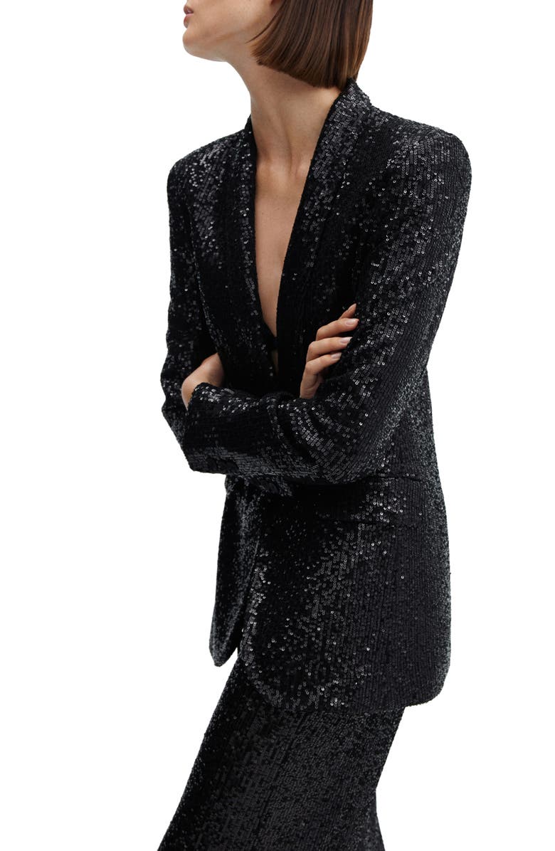 MANGO Sequin Blazer, Alternate, color, 