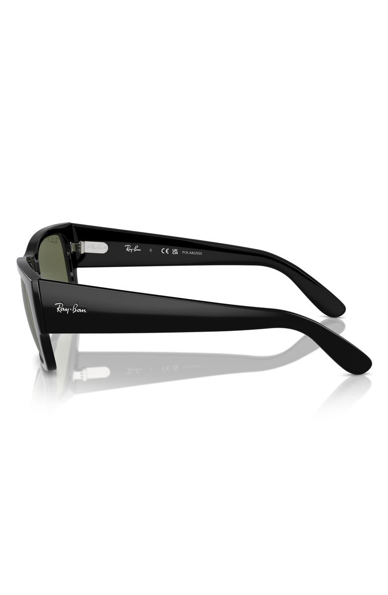 Ray-Ban Carlos 56mm Polarized Rectangular Sunglasses, Alternate, color, 