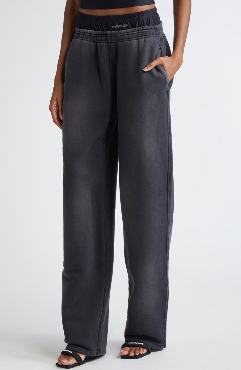 Alexander Wang Prestyled Bike Short Waist Sweatpants, Alternate, color, 