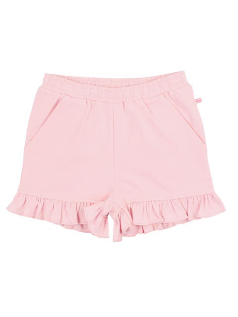 Girls Knit Ruffle Trim Shorts