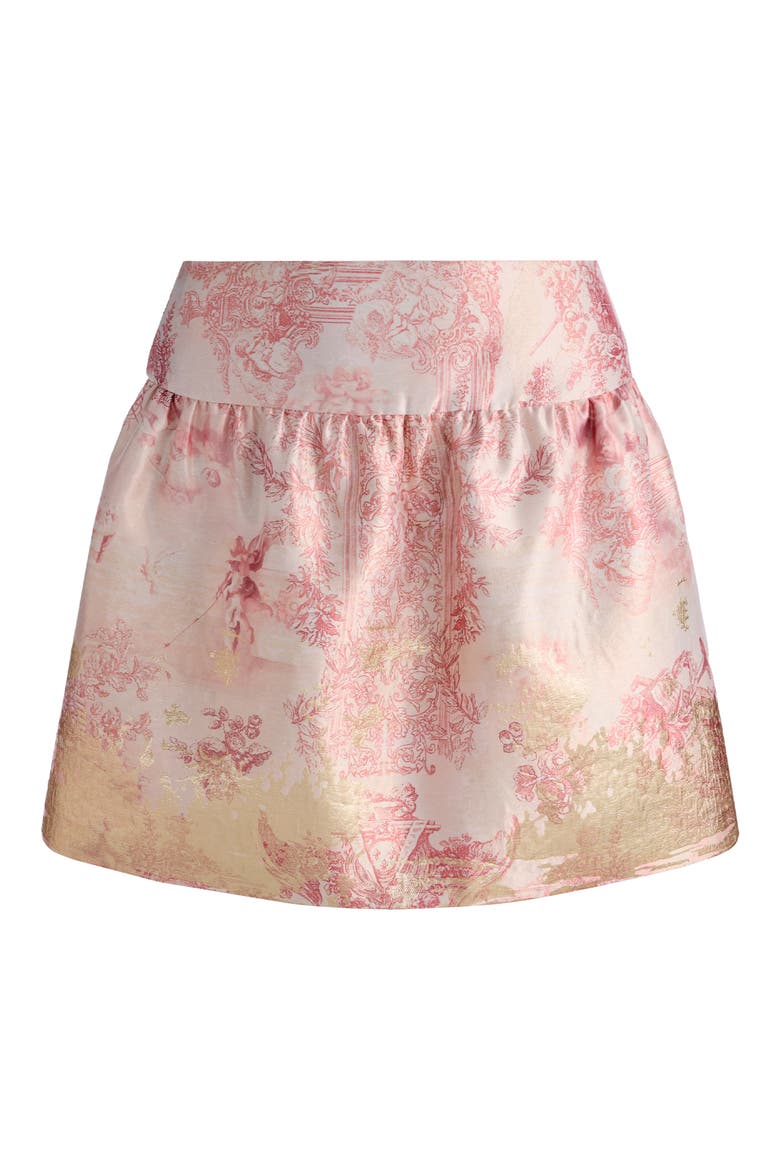 Ella Toile Jacquard Miniskirt, Alternate, color, ENGLISH ROSE TOILE