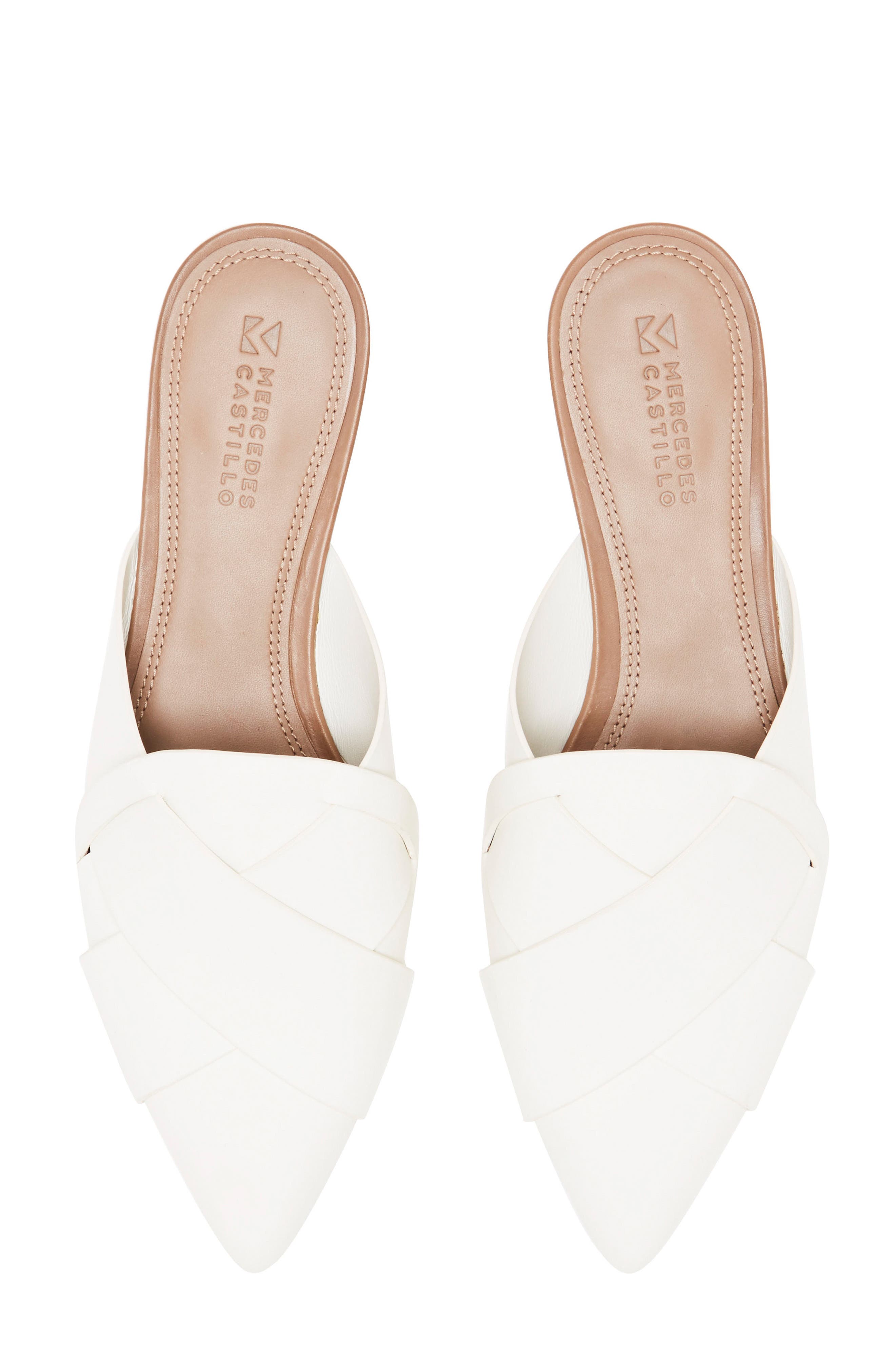 Leive Pointy Toe Mule, Alternate, color, WHITE LEATHER