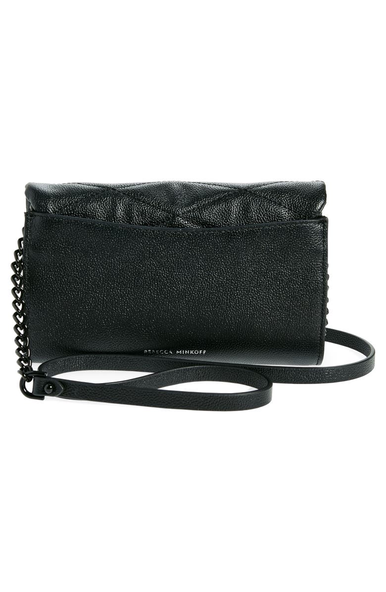 Rebecca Minkoff Edie Wallet on a Chain, Alternate, color, Black