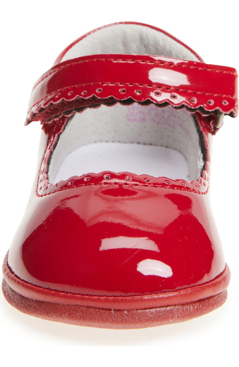 L'AMOUR Kids' Cara Scallop Mary Jane Flat, Alternate, color, Patent Red