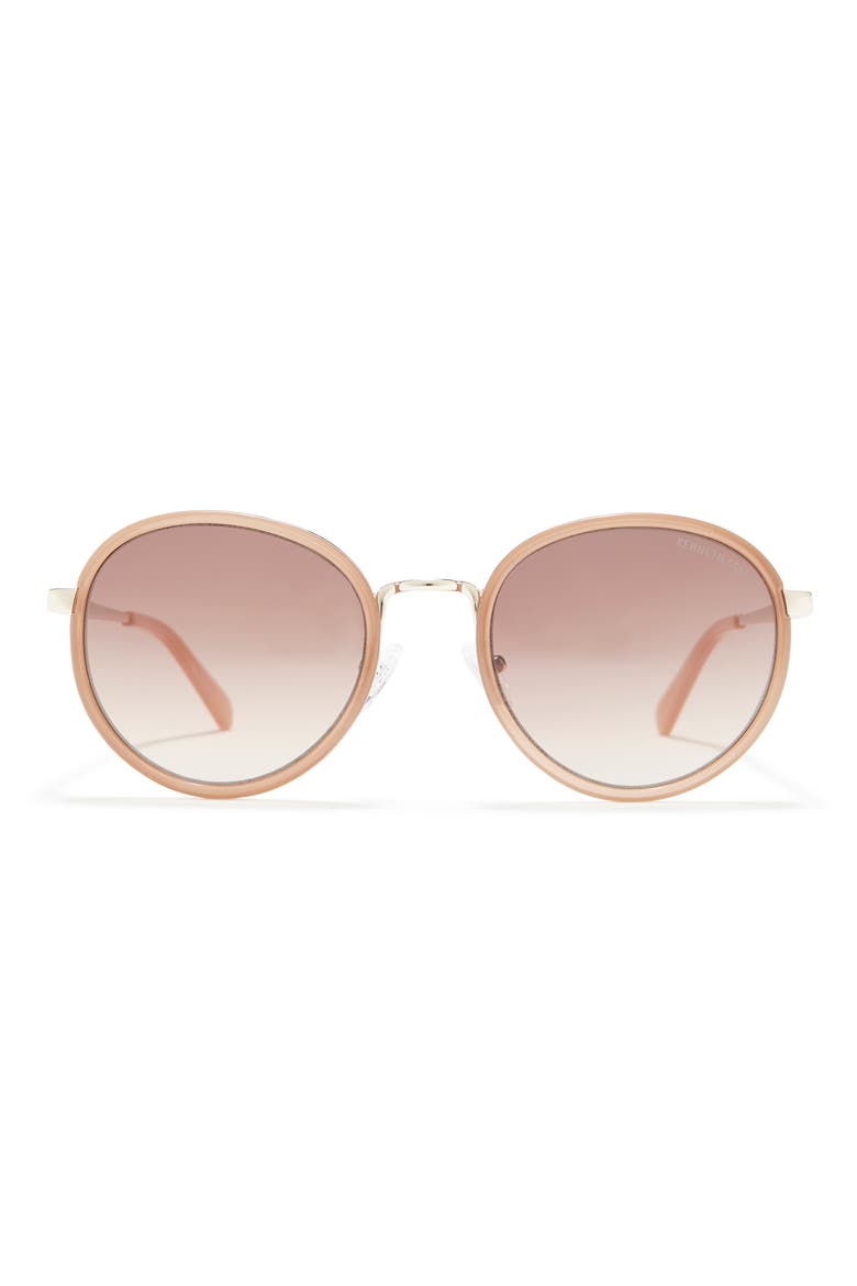 53mm Round Sunglasses, Main, color, SHINY PINK / GRADIENT BROWN