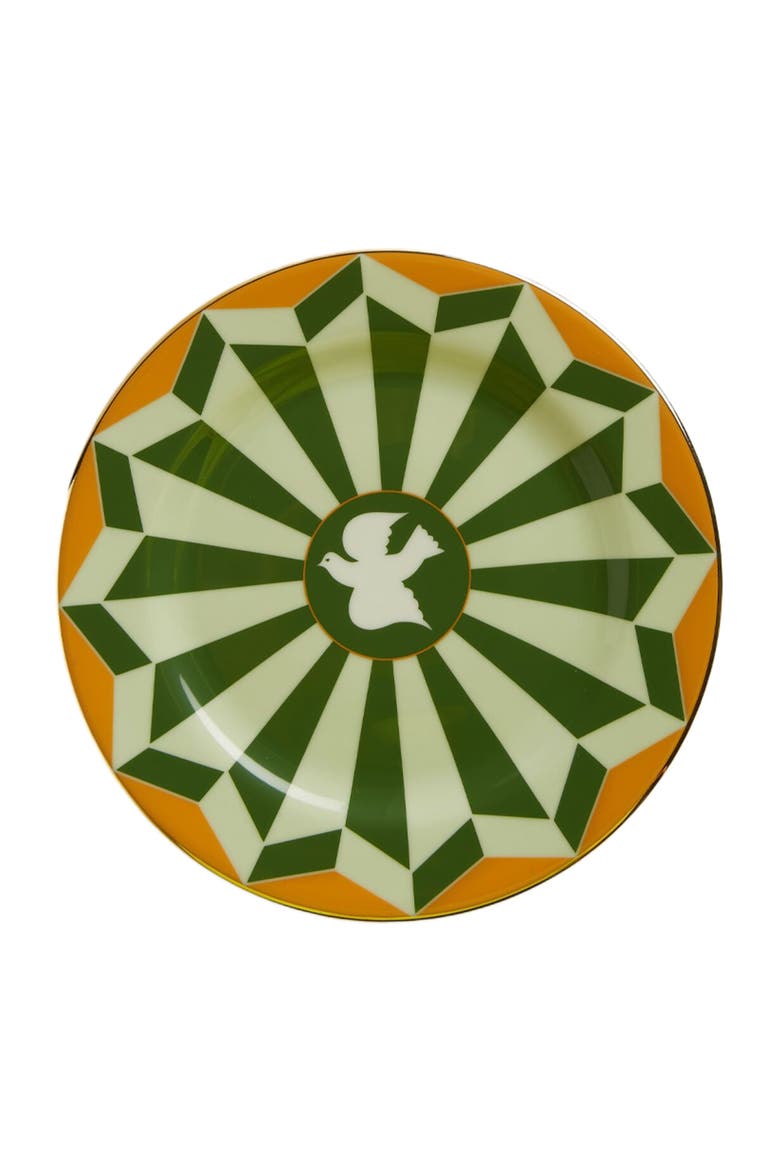 Dessert Plates Set Of 2 Roman Dove Bosco Dark Green, Alternate, color, Roman Dove Bosco Dark Green