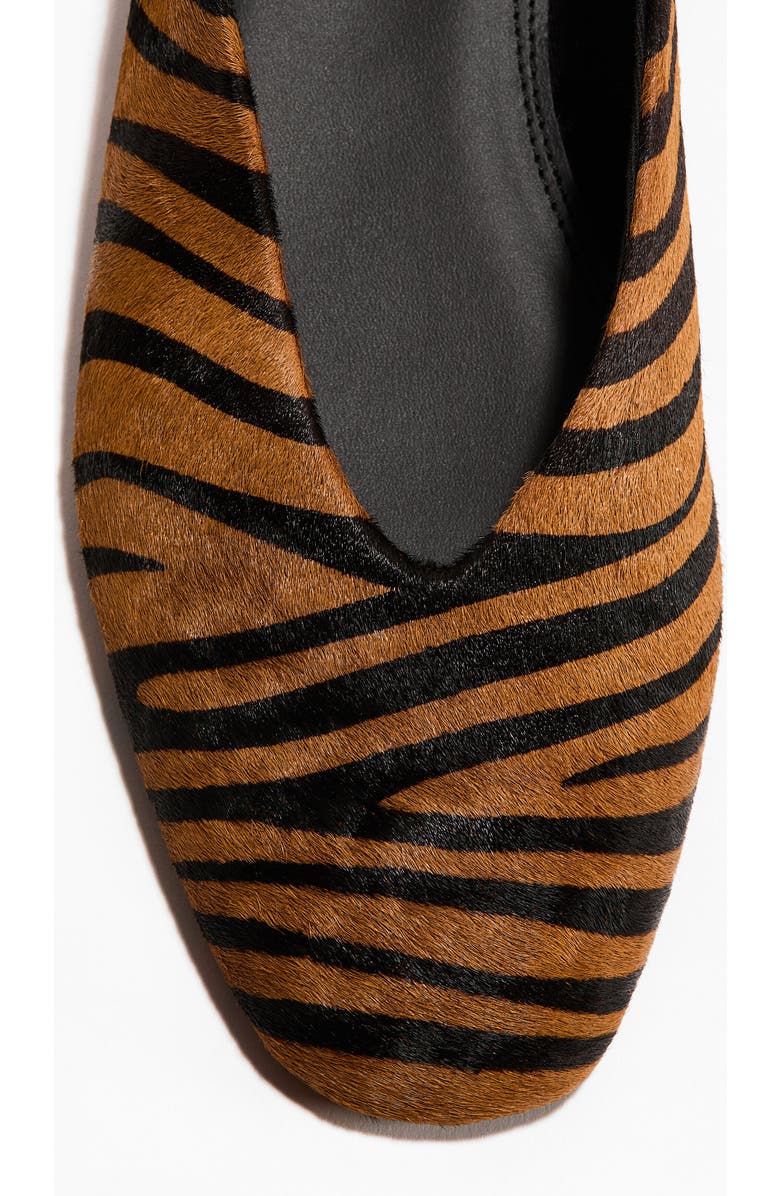 H&M Leather Ballet Flats, Alternate, color, Dark Beige/Faux Tiger