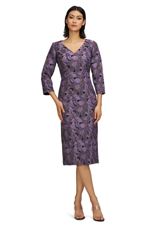 Js Collections Elliana Long Sleeve Sheath In Lilac