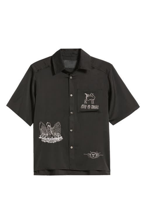 Jungles Life Is Magic Short Sleeve Button-up Shirt