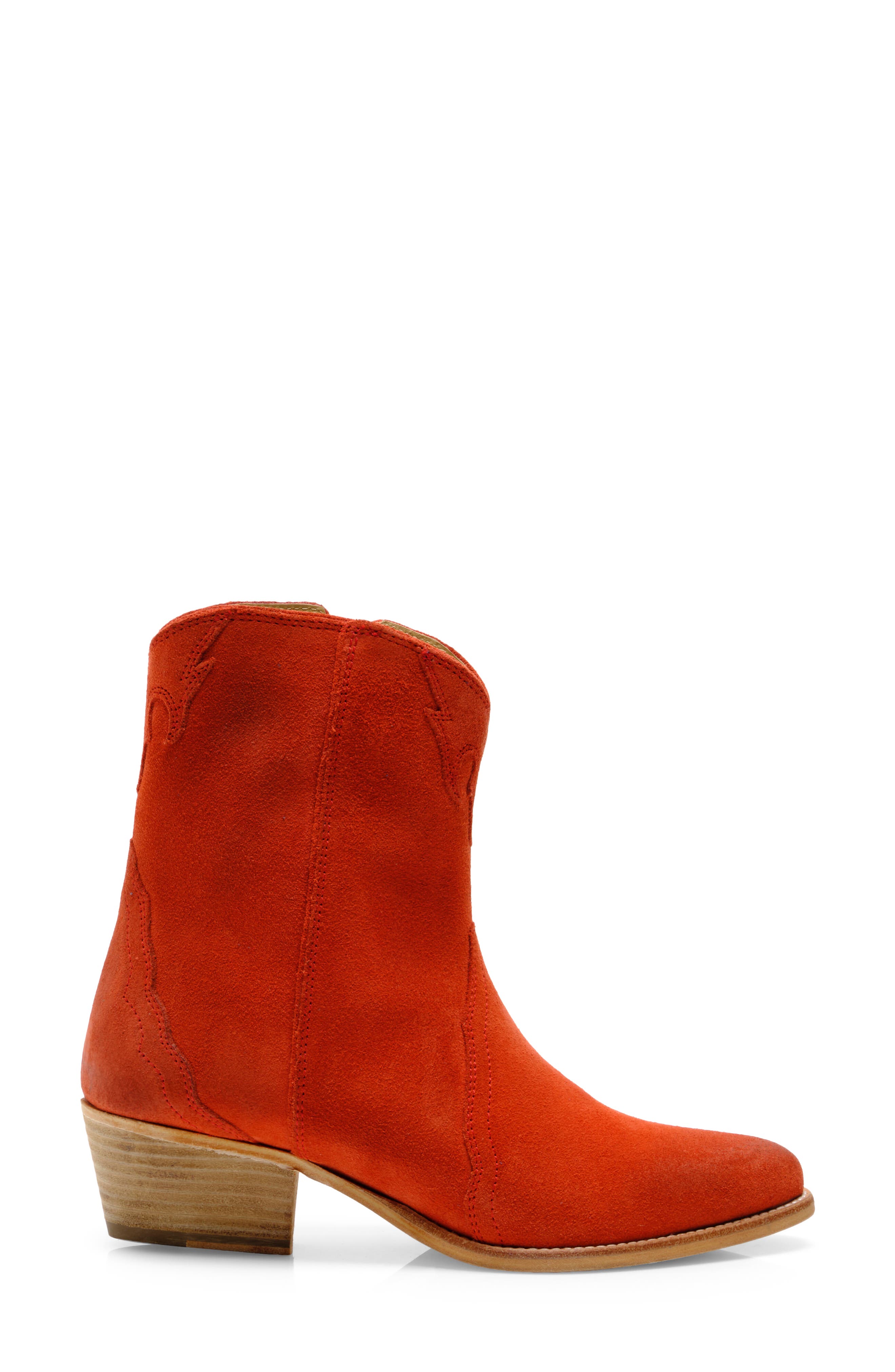 Free People New Frontier Western Bootie, Alternate, color, Coral Fusion