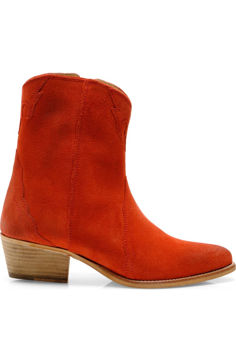 Free People New Frontier Western Bootie, Alternate, color, Coral Fusion