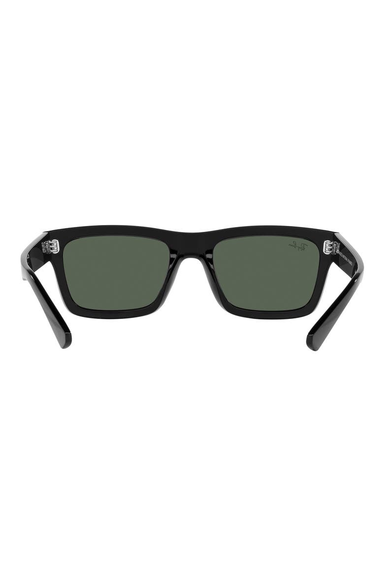 Warren 57mm Rectangular Sunglasses, Alternate, color, BLACK
