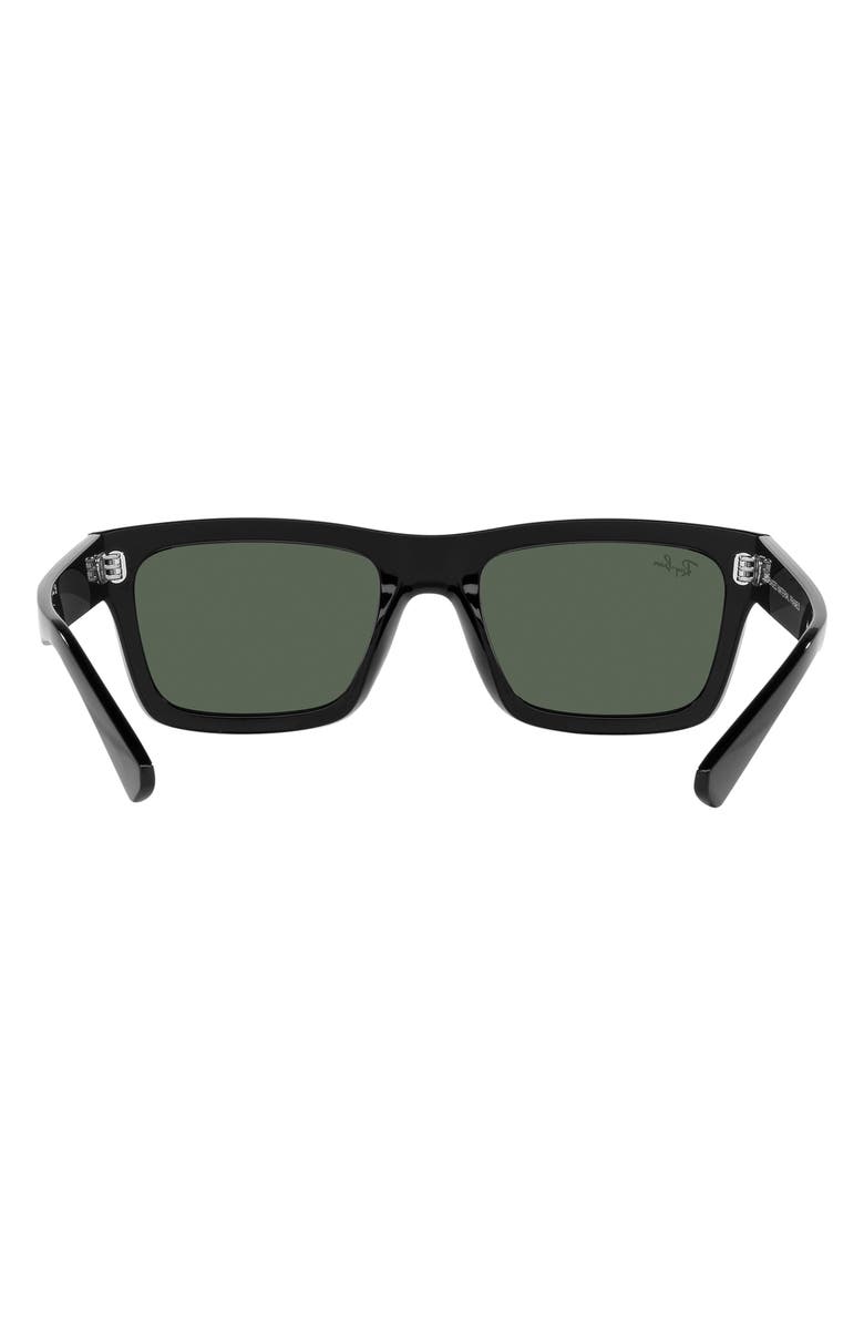 Ray-Ban Warren 57mm Rectangular Sunglasses, Alternate, color, Black