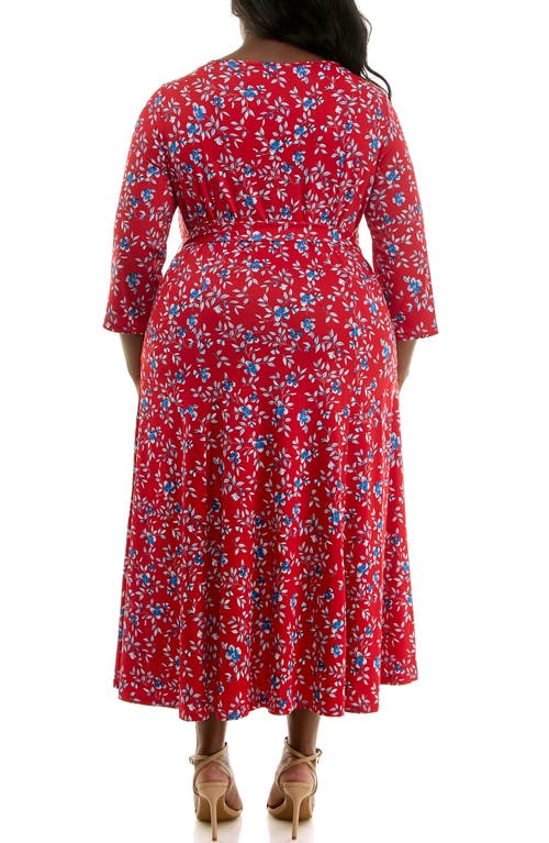 Nina Leonard Sylvia Maxi Dress In Multi