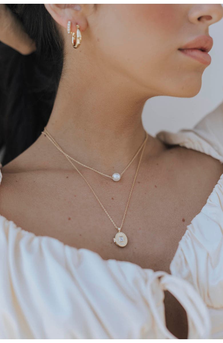 Untamed Petals Callie Pearl Pendant, Alternate, color, Gold