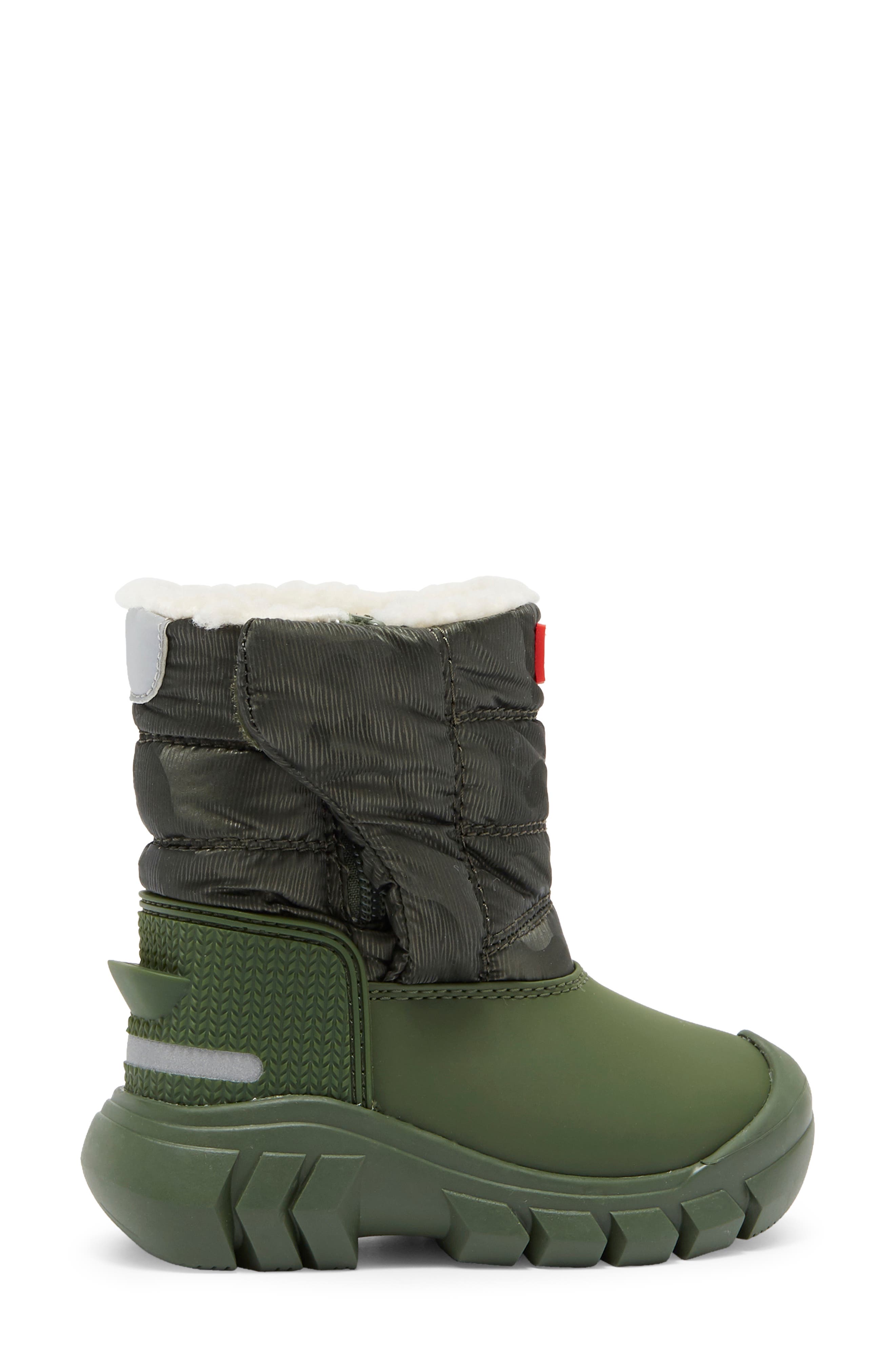 Hunter Kids' Intrepid Waterproof Snow Boot, Alternate, color, Flexing Green