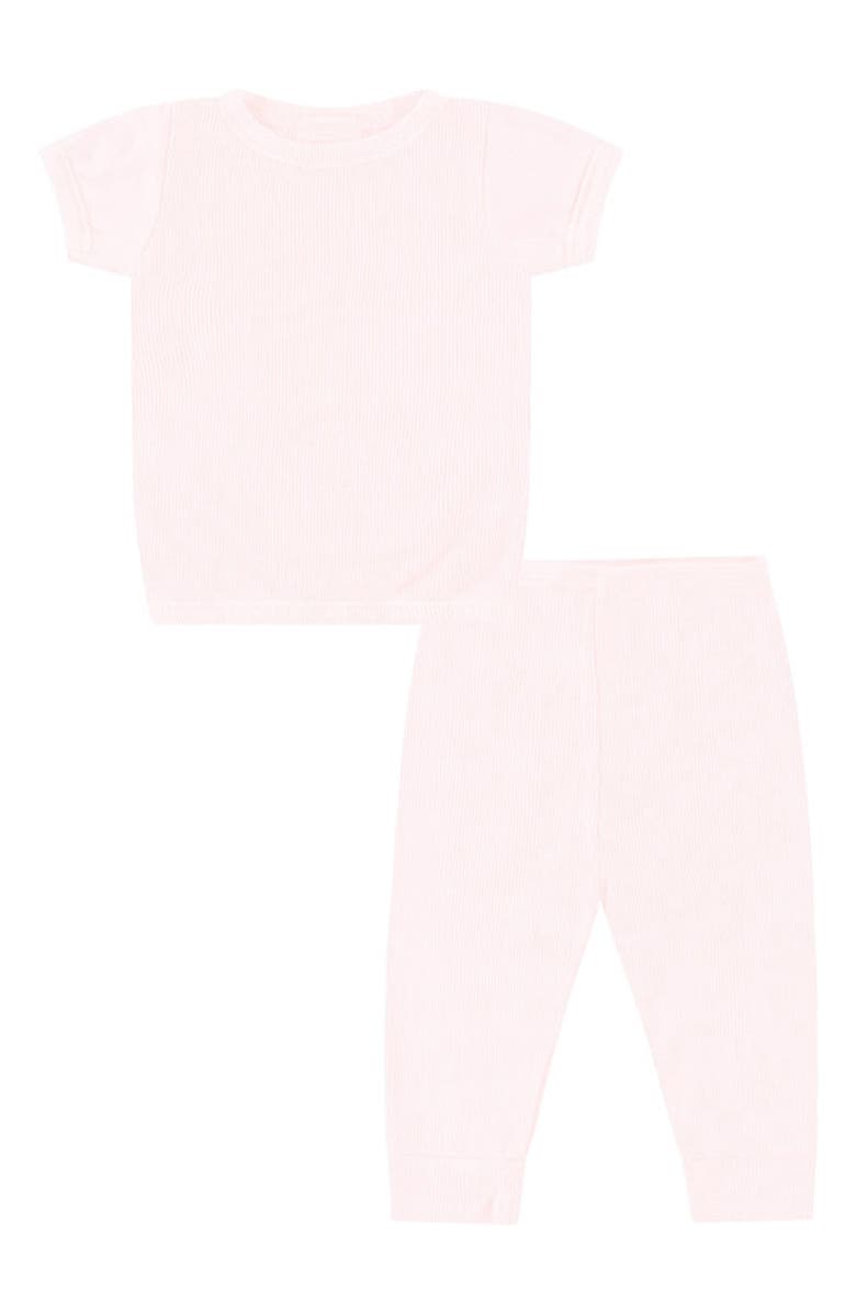 PAIGELAUREN Kids' Rib T-Shirt & Leggings Set, Main, color, Light Pink