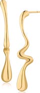 JARDIN Abstract Wavy Drop Earrings