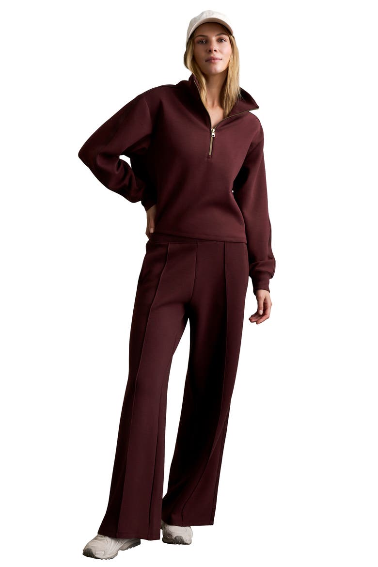 Dreamglow Track Half Zip Performance Pullover, Alternate, color, CHERRY BARK