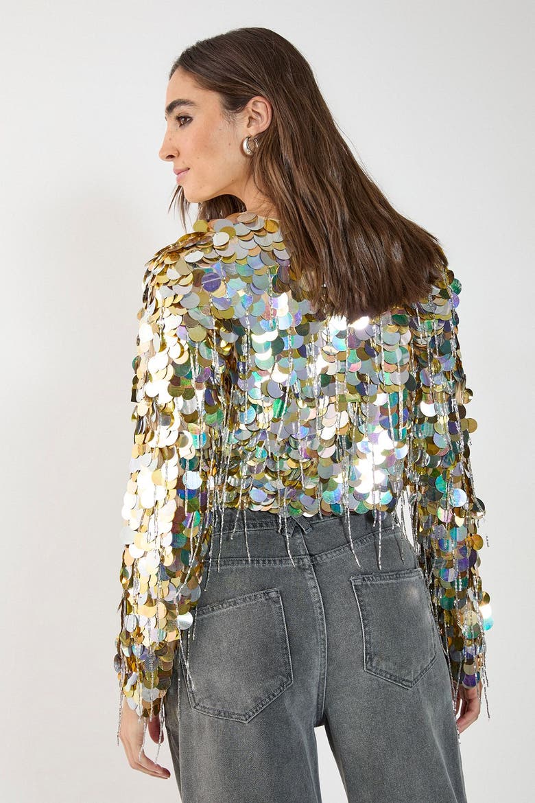 Disc Tassel Trophy Jacket, Alternate, color, Gold