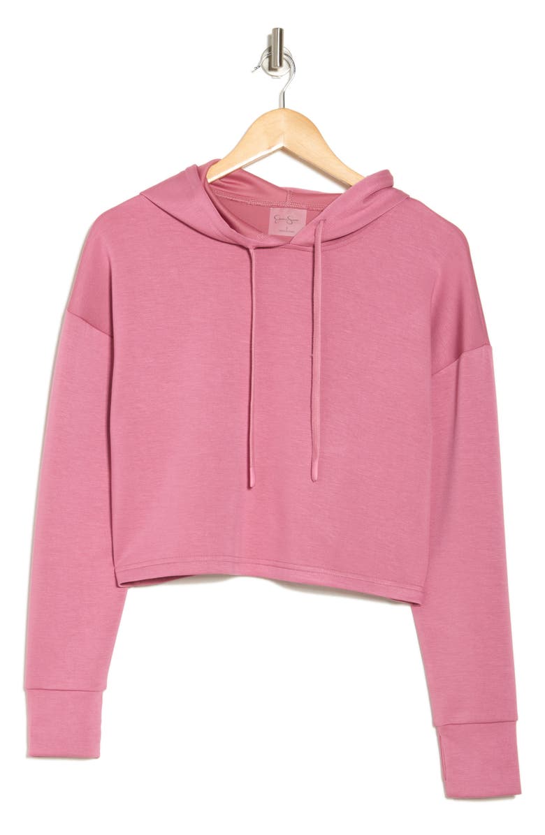 Jessica Simpson Soft Luxe Crop Hoodie, Alternate, color,