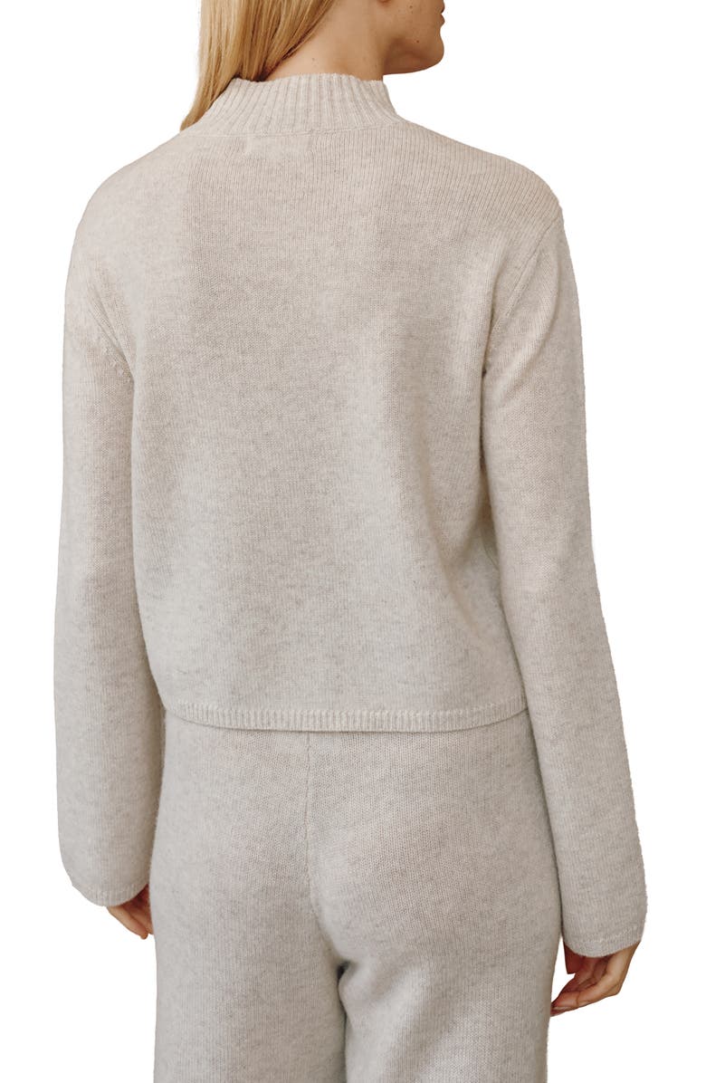 Bella Dahl Wool & Cashmere Mock Neck Sweater, Alternate, color, Ivory Oat
