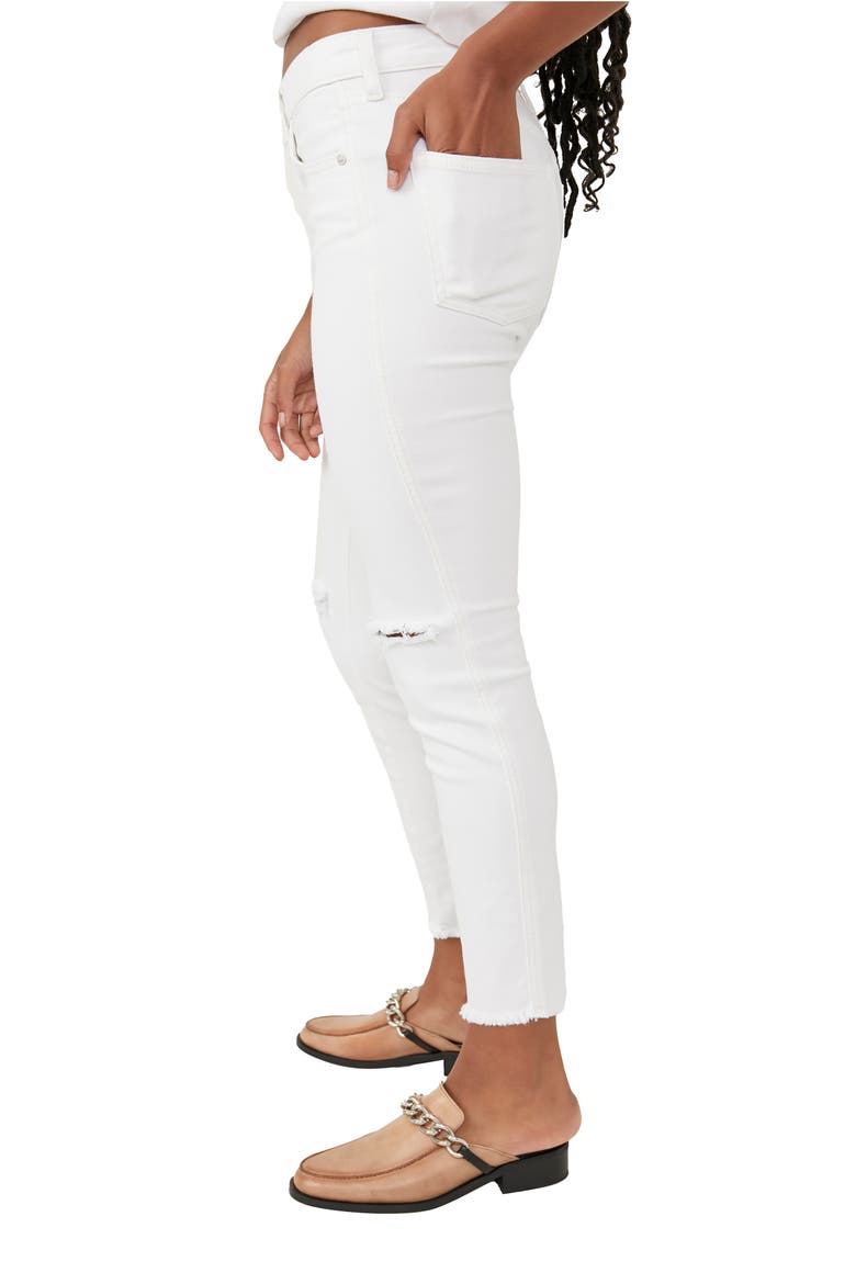 High Waist Ankle Jeggings, Alternate, color, SLASHER WHITE