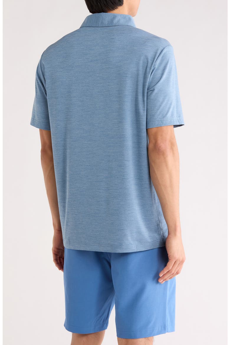 Heater Pro Stretch Knit Polo, Alternate, color, HEATHER COPEN BLUE