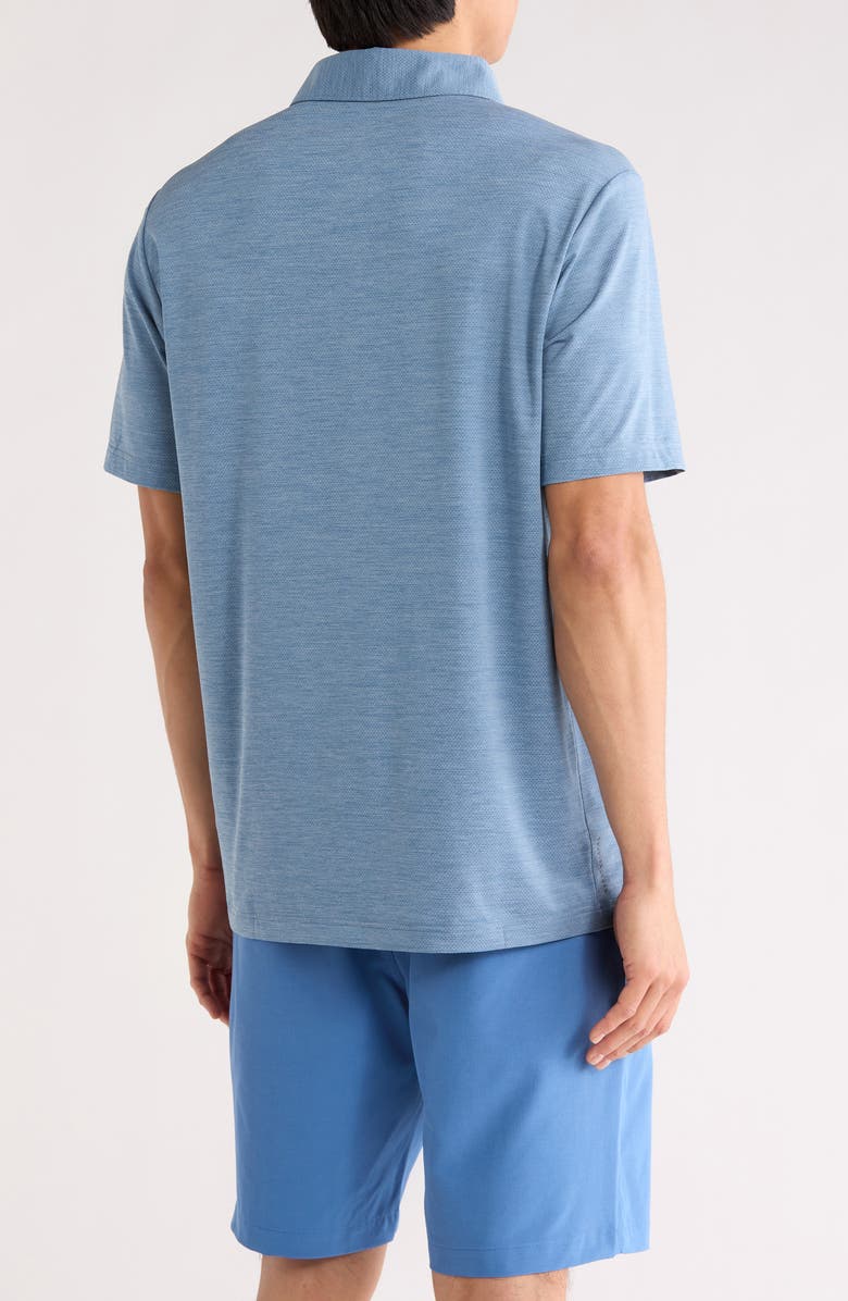 TravisMathew Heater Pro Stretch Knit Polo, Alternate, color, Heather Copen Blue