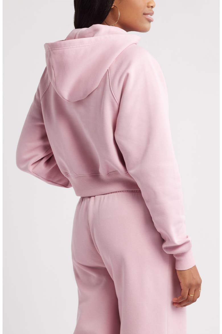 Crop Hoodie, Alternate, color, PINK CAMEO