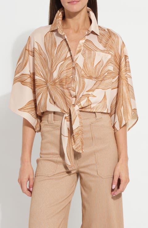 Nilza Tie Hem Satin Shirt
