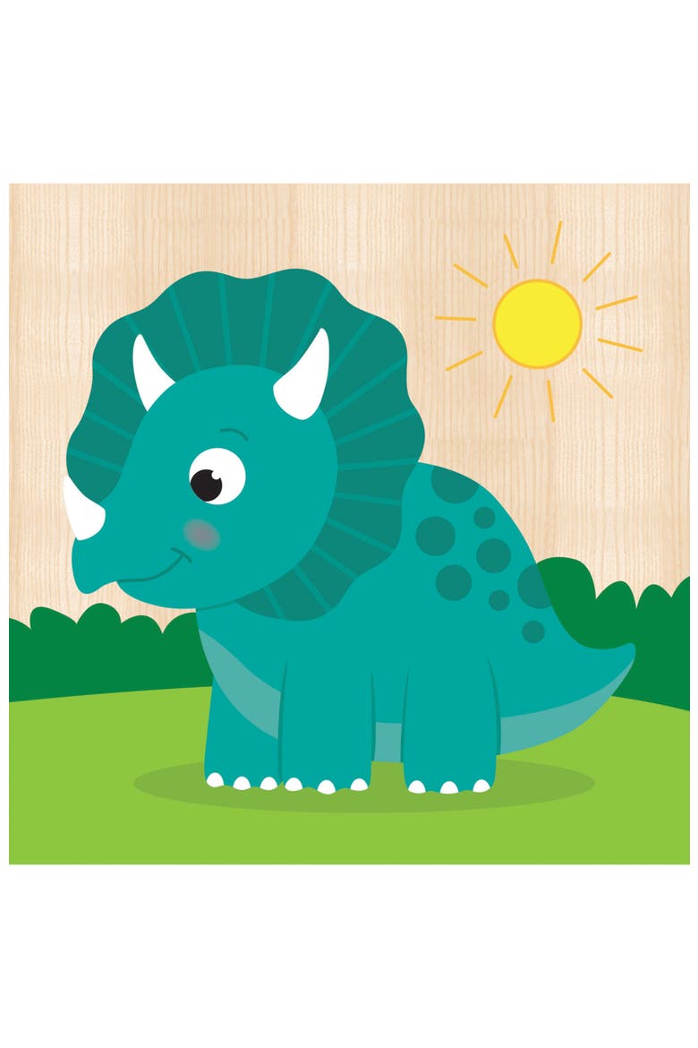 Dinosaurs Wood Puzzles 4-Pack, Alternate, color, Multicolor