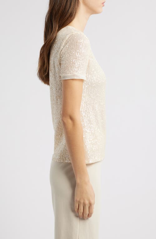 ANNE KLEIN ANNE KLEIN SEQUIN MESH TOP 