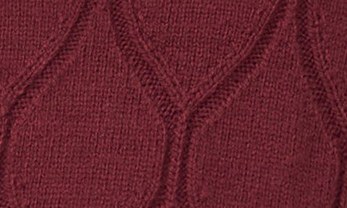 Vince Camuto Textured Crewneck Sweater In Burgundy